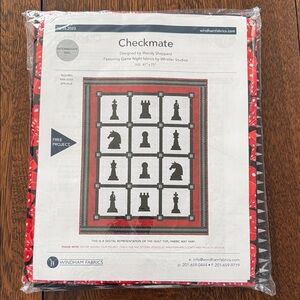 Chess Quilt Kit size 61” x 75” “Checkmate”
